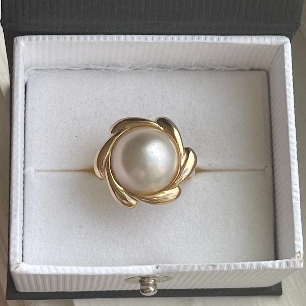 Mobe Pearl 14k Ring